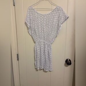 White Crochet Beach Cover-Up Dress